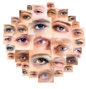 Set of Different Open Eyes